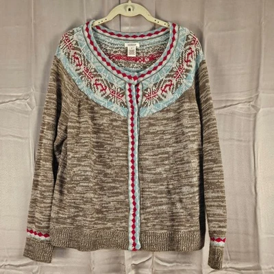 Cárdigan suéter mediano Sundance mezcla de cachemir Fair Isle para mujer Foto 1 de 4