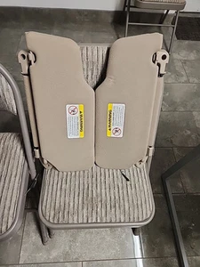 GOOD Tan Sun Visor Left & Right 03-04-05  Crown Victoria Mercury Grand Marquis - Picture 1 of 12