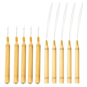 10 PCS Hair Extension Tool Crochet Extensions Tools Pulling Hook - Bild 1 von 12