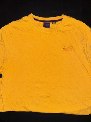 Superdry 男式复古标志 T 恤 - 短袖黄色 — 第 1/4 张图片