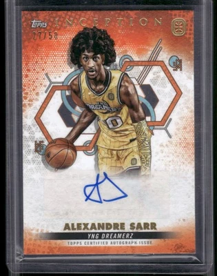 2022 Inception OTE Alexander Sarr Orange Auto /50 - Image 1 of 2
