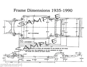 1968 Ford Fairlane Torino NOS Frame Dimensions Front Wheel Align Specs - Picture 1 of 1