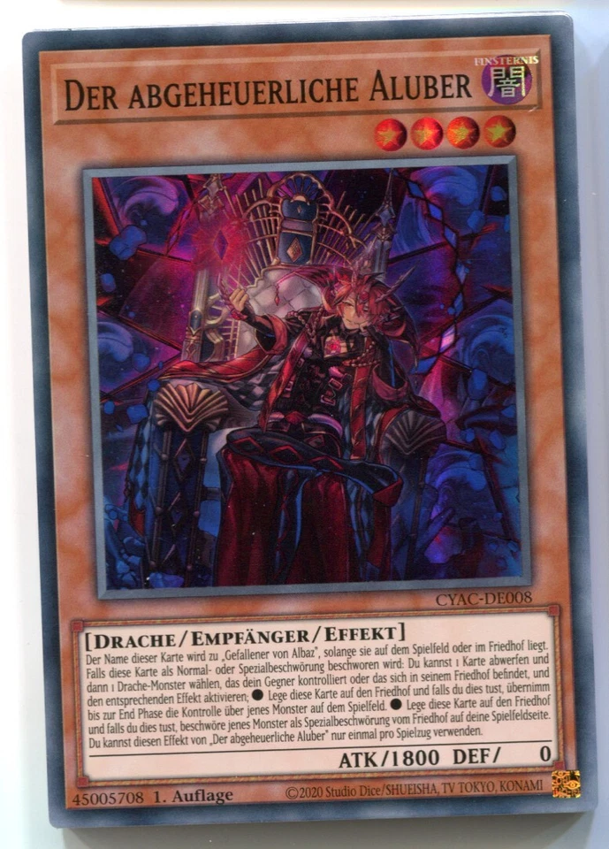 Yu-GI-OH Der Abgeheuerliche Aluber Super Rare CYAC-DE008 - Bild 1 von 1