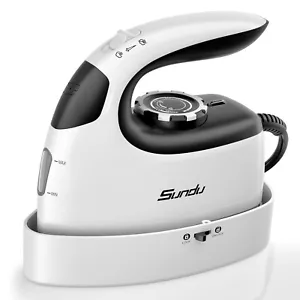 Mini Iron with Steam,Travel Portable Non-Stick Soleplate Steam Iron Safety Base - Picture 1 of 7