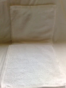 PACK OF 12 WHITE COTTON FACE CLOTHS 30cm x 30cm - Picture 1 of 3