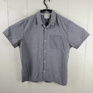 REI Cooperative Button Down Shirt Mens Extra Large Gray Collared Short Sleeve - Picture 1 of 15