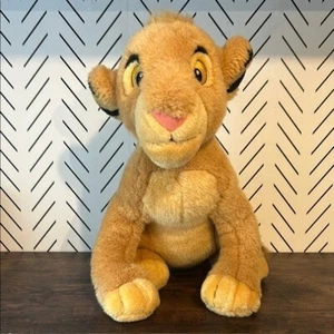 VTG Disneyland Store Lion King Young Simba Plush Stitched Eyes Stuffed Animal - Picture 1 of 9