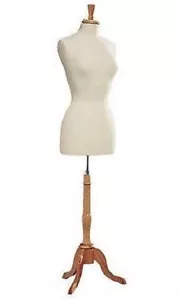 Womens Dressmaker Seamstress Dress Form Off White Mannequin Tailor Female Jersey - Picture 1 of 7