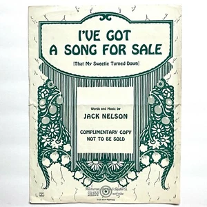 I've Got A Song For Sale 1923 • Partituras • Copia promocional/gratuita - Imagen 1 de 1