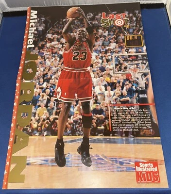 Vintage 1999 Michael Jordan Poster Bulls Sports Illustrated For Kids 36 - Imagem 1 de 4