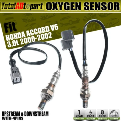 Novos sensores de oxigênio 2 peças para Honda Accord 2000-2002 V6 3.0L upstream e downstream - Imagem 1 de 4