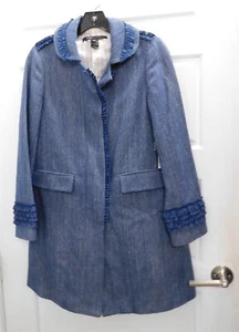 New Marc Jacobs Blue Faded Denim $468rt Coat sz XS - Picture 1 of 5