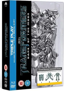 TRANSFORMERS DARK OF THE MOON TRIPLE PLAY BLU-RAY DVD TRANSFORMING MEGATRON TOY - Picture 1 of 1