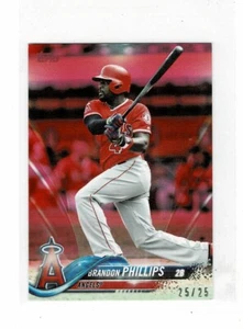 2018 TOPPS MINI ON DEMAND PINK 87 BRANDON PHILLIPS #d 25/25 LA ANGELS - Picture 1 of 1