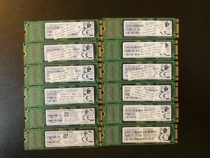 (LOT of 12) Samsung PM871b 128GB M.2 2280 SATA SSD MZNLN128HAHQ Excellent Health - Picture 1 of 2