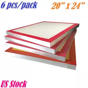 USA 20" x 24" Aluminum Frame Silk Screen Printing Screens with 160 Mesh 6pcs - Picture 1 of 9