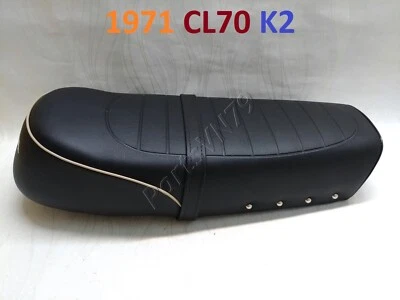 Honda CL70 1971 asiento K2. Sillín Benly 50S CD50 CL50 SS50 CL70K2. Base de metal Foto 1 de 4