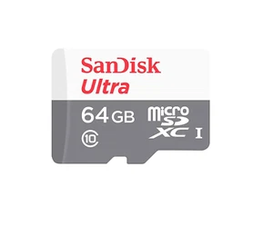 SanDisk Ultra microSDXC 64GB, do 100MB/s, Klasa 10, SDSQUNR-064G-GN3MN - Zdjęcie 1 z 3