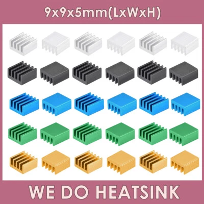 9x9x5mm With or Without Tape Aluminum Heatsink Cooler Radiator for Electronic IC - Image 1 of 4