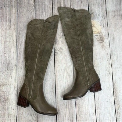 Nicole Brown Leather Clooney Knee High Boots Size 6M - Image 1 of 4