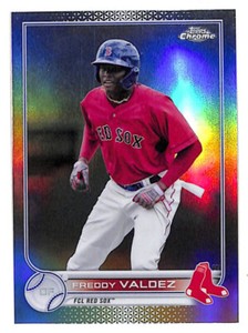 2022 Topps Pro Debut Chrome Freddy Valdez 35/99 refractor card Red Sox