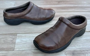 Merrell Bracken Pantolette Mokassins Clogs Damen 6,5 Braun Leder Slipper Komfortschuhe - Bild 1 von 13