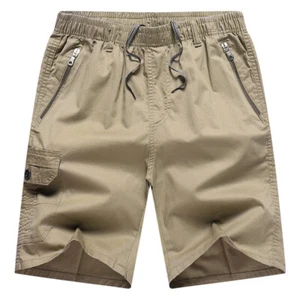 Neu Sommer Herren Caprihosen mittleren Alters Papa Shorts lässig reine Baumwolle lockere Oberbekleidung - Bild 1 von 11