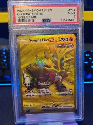 Gouging Fire ex - 214/162 PSA 9 Temporal Forces Gold Pokemon - MINT - Image 1 of 2