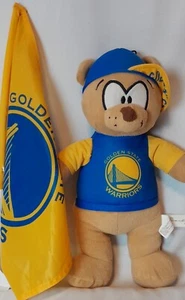 NBA Golden State Warriors 2017 Plush 15" Bear & Auto Pennant Flag 14"x11" Lot - Picture 1 of 15