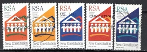 STAMPS SOUTH AFRICA- New Democratic Constitution, set of 5,  1996-# - Picture 1 of 1