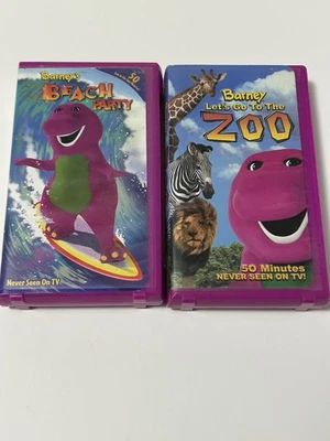 Barney VHS Let’s Go To The Zoo & Barney’s Beach Party - Image 1 of 3