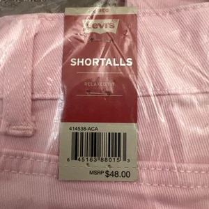 Levis Levi Strauss Pink Shortalls 8 Reg Girls New - Picture 1 of 5