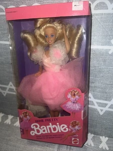 Collectible Home Pretty Barbie Vintage - Neu im Karton 1990 #2249 selten rosa Kleid - Bild 1 von 13