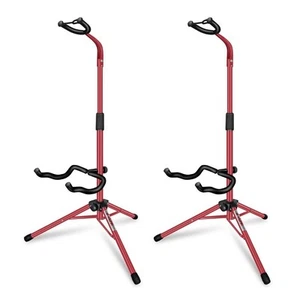 5 Core Guitar Stand Pair Floor Adjustable for Acoustic Electric Bass Instruments - Picture 1 of 8