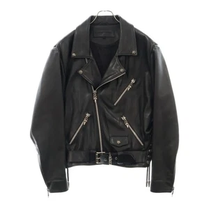 Chrome Hearts JJ DEAN Large Cross Embellished Dagger Zip Riders Leather Used 400 - Picture 1 of 8