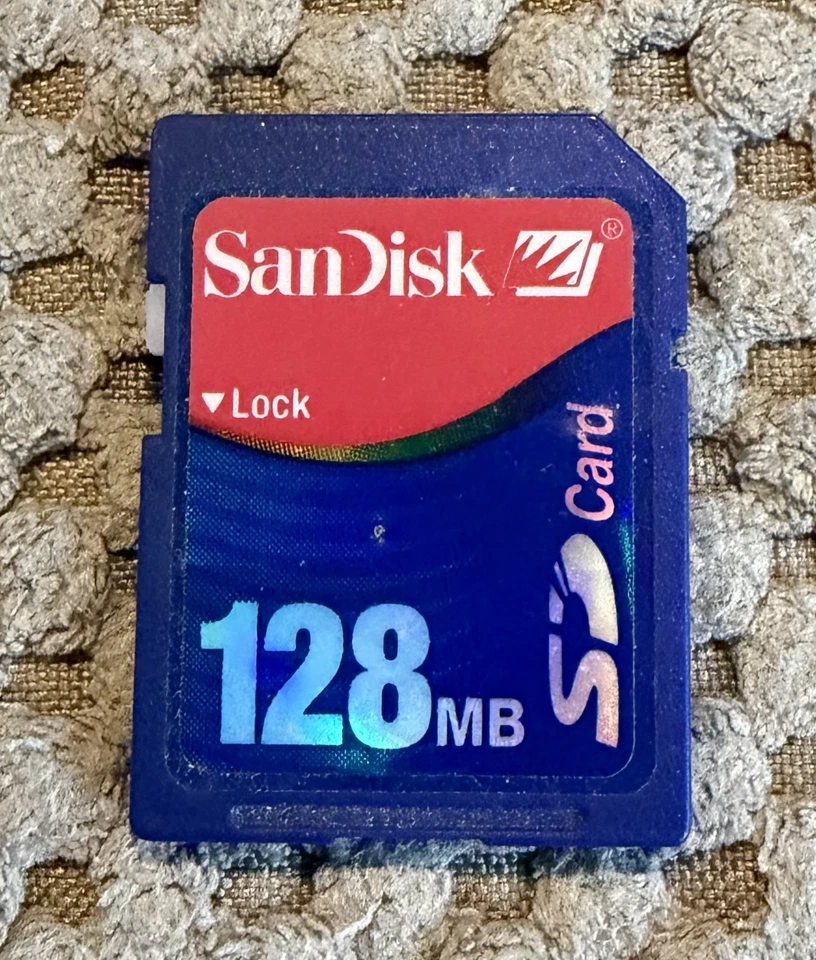 SanDisk 128 MB San Disk 128MB SD Camera Memory Card- Tracked Shipping - Image 1 of 1