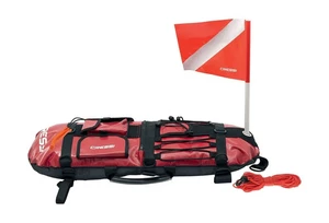Cressi Spearfishing Signal Board Buoy - Spearguns Holder w/Line & Flag - Pock... - Picture 1 of 3