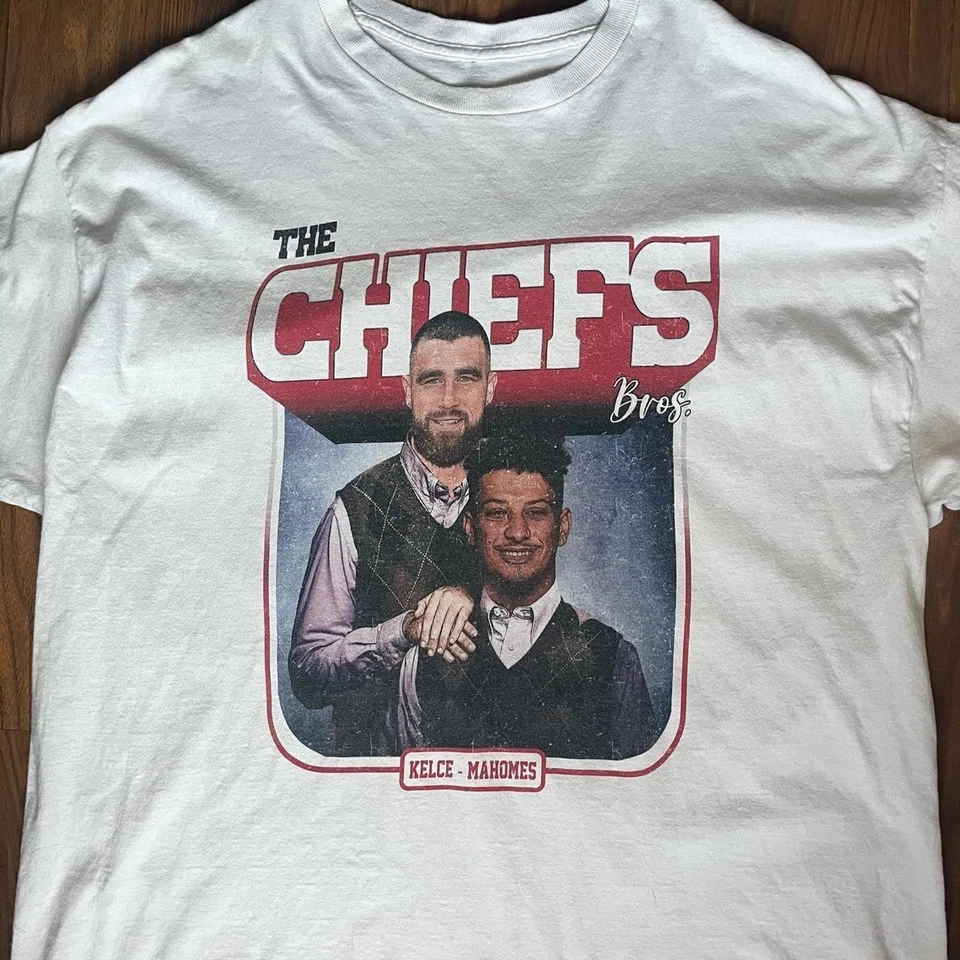 Camiseta Kelce Mahomes Chiefs manga corta color blanco VK02080 Foto 1 de 1