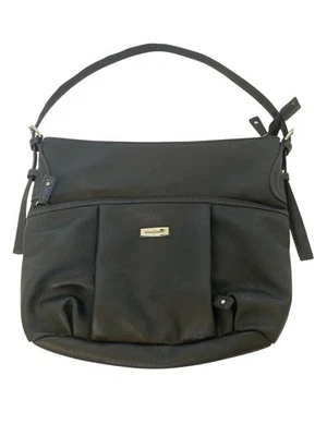 Cartera de mano Alfred Dunner negra de imitación de cuero con correa ajustable Foto 1 de 4