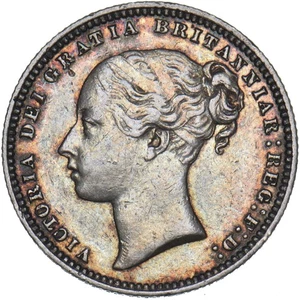 Chelín 1877 (Die no. 34) - Moneda de plata británica Victoria - Bonita - Imagen 1 de 2