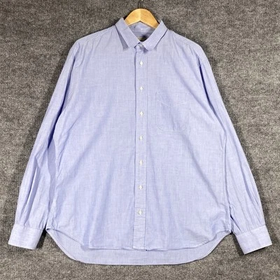 VINTAGE Gitman Bros Ron Herman Dress Shirt Mens Size XL Made in USA Blue Button - Image 1 of 4