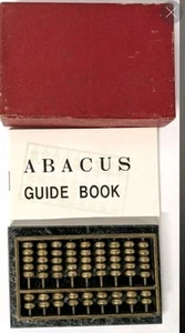 Fantastic Vintage Brass & Marble Handheld Abacus With Guide Book & Original Box - Picture 1 of 3