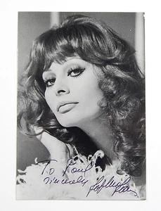 Autógrafo firmado por Sophia Loren 4x6 en blanco y negro - Imagen 1 de 2