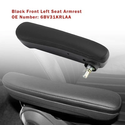 Black Front Left Seat Armrest 6BV31KRLAA Fit Fiat 500 Abarth 2016-2019 Foto 1 de 4