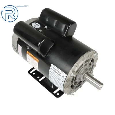 5HP 3450RPM 7/8''Shaft Electric Motor Compressor Duty 230V 1Phase Frame-56HZ ODP - Image 1 of 4