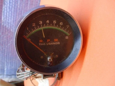 8000 RPM TACHOMETER Vintage Untested, Part # 61301380 Made in USA. - Image 1 of 4
