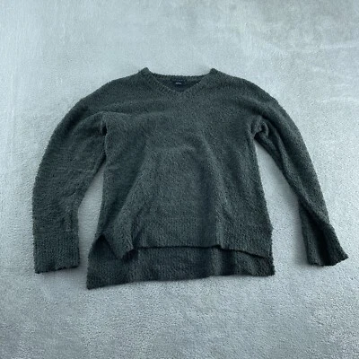 Sanctuary Womens Olive Green Textured V-Neck Sweater Size L Polyester 0660 - Image 1 of 4