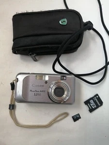 READ CANON PowerShot A410 410 3.2MP Zoom Digital photo vintage Camera Silver 2gb - Picture 1 of 24