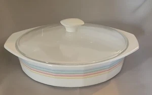 Casseruola Piatto Fire Ice AA027 Studio Nova Strisce Arcobaleno 10" Tonda con Coperchio - Foto 1 di 11
