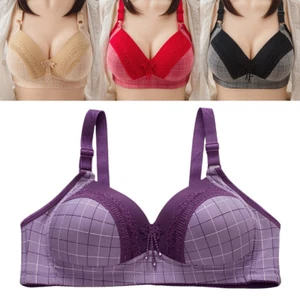 Women's Lingerie Bras Push Up Bra Wireless Light Padded Bralette Underwear 36-46 - Picture 1 of 24